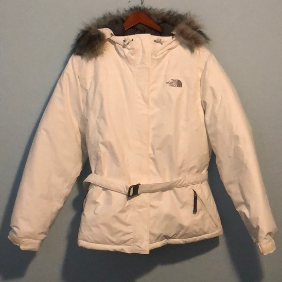 The North Face Jackets & Blazers - The North Face White Winter Ski Coat with Fur Hood